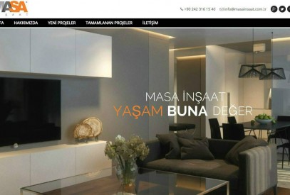 Masa İnşaat Web Sitesi yayında